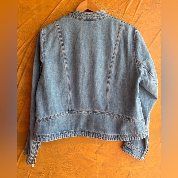 Lauren Ralph Lauren Bryton Denim Moto Denim Jean Jacket Size 14W - Picture 13 of 14